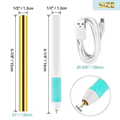 CYFUN DESIGN Hot Foil Pen & Roll Set | USB Powered Heat Foil Pen with 13 Rolls for Card Making thumbnail 5
