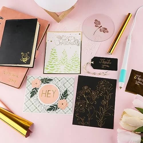 CYFUN DESIGN Hot Foil Pen & Roll Set | USB Powered Heat Foil Pen with 13 Rolls for Card Making thumbnail 2