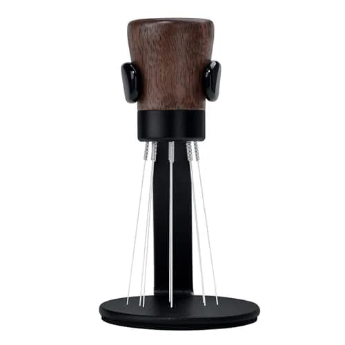 Normcore WDT Tool V2.1 with Stand, 9 Prong 0.23mm Espresso Distribution Tool, Weiss Distribution Technique, Magnetic Coffee Stirrer with 5 Extra Needles, American Walnut Wood Handle thumbnail 3