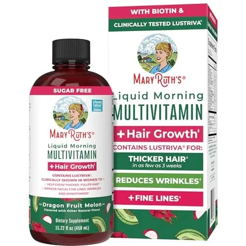 MARYRUTH'S Liquid Multivitamin + Hair Growth 440ml (15.22 Fl Oz) | Clinically Thicker Hair with Lustriva thumbnail 1