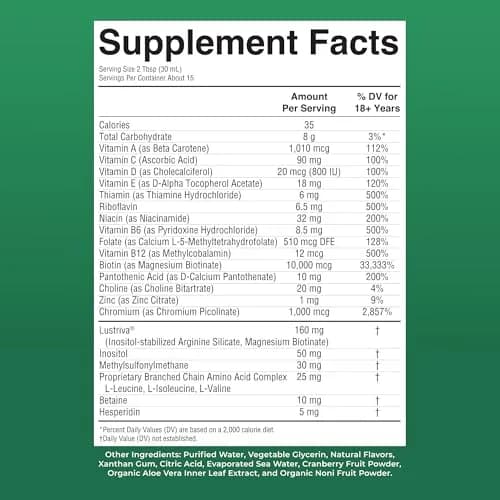 MARYRUTH'S Liquid Multivitamin + Hair Growth 440ml (15.22 Fl Oz) | Clinically Thicker Hair with Lustriva thumbnail 9