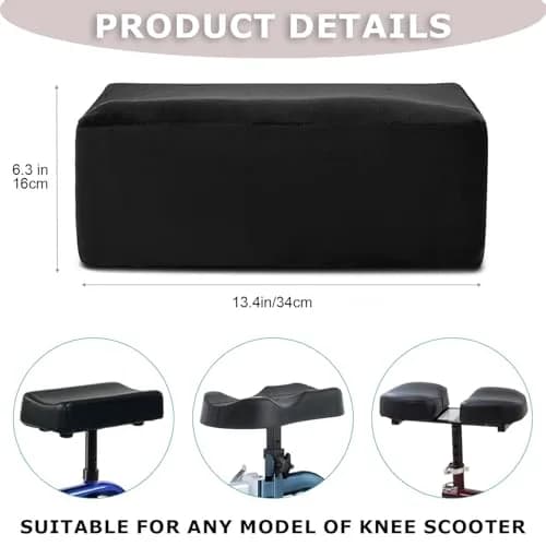 XINTREY Knee Scooter Cushion 2" Memory Foam | Comfortable Knee Pad for Adults thumbnail 4