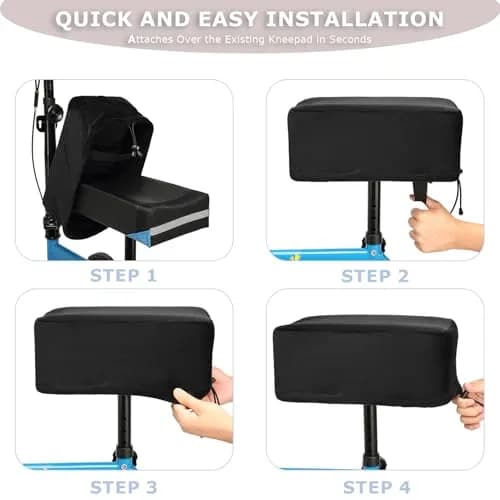 XINTREY Knee Scooter Cushion 2" Memory Foam | Comfortable Knee Pad for Adults thumbnail 2