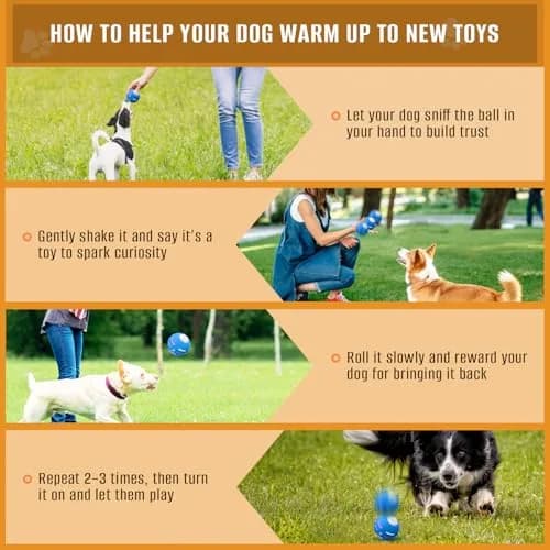 PetDroid Interactive Dog Ball, Blue | Motion Activated, USB Rechargeable, Water-Resistant thumbnail 5