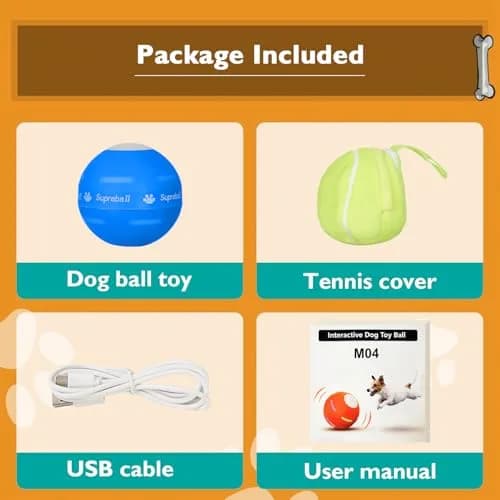 PetDroid Interactive Dog Ball, Blue | Motion Activated, USB Rechargeable, Water-Resistant thumbnail 8