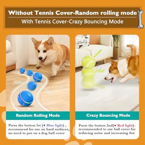 PetDroid Interactive Dog Ball, Blue | Motion Activated, USB Rechargeable, Water-Resistant thumbnail 2