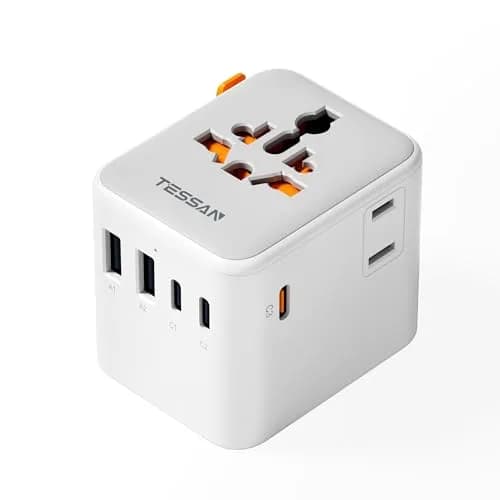TESSAN Universal Travel Adapter 65W GaN, International Power Adapter | 7-in-1 Worldwide Compatibility thumbnail 1