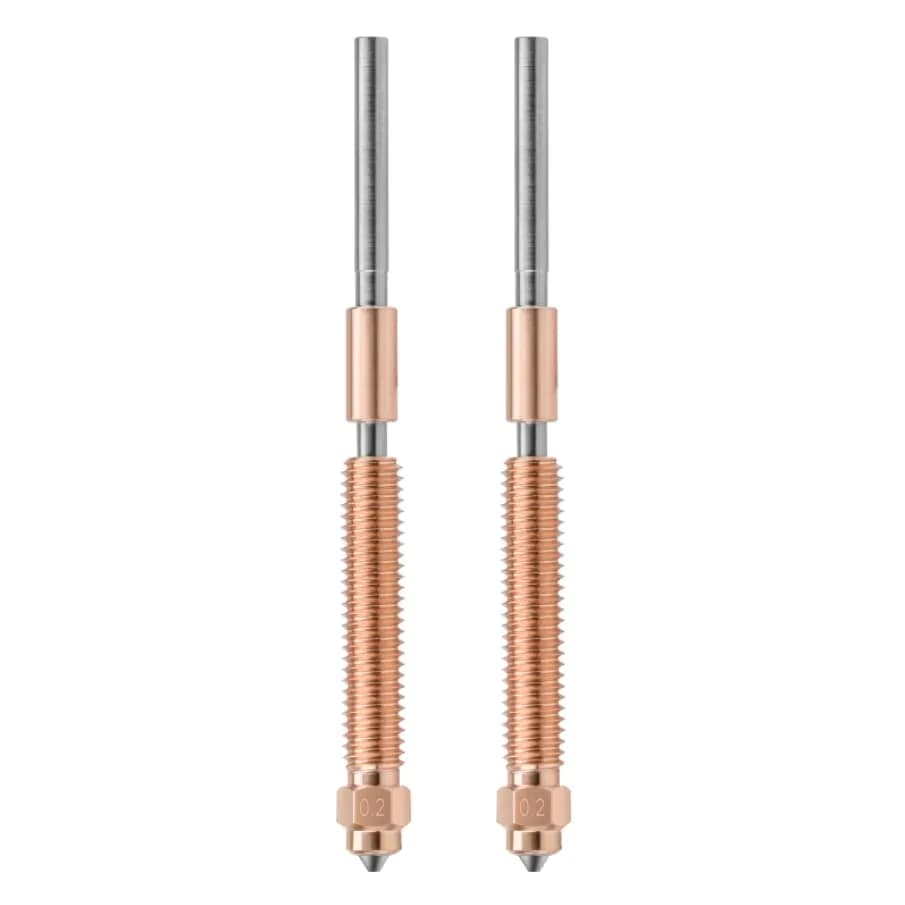 Xirbbo K2 Plus Nozzle Kit | 2 pcs 0.2mm Unicorn Quick-Swap Hardened Steel & Copper Alloy Nozzle for Creality K2 Plus 3D Printer thumbnail 2