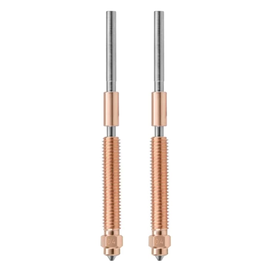 Xirbbo K2 Plus Nozzle Kit | 2 pcs 0.4mm Copper Alloy & Hardened Steel Quick-Swap Nozzles for Creality K2 Plus 3D Printer thumbnail 2