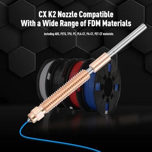 Xirbbo K2 Plus Nozzle Kit | 2 pcs 0.4mm Copper Alloy & Hardened Steel Quick-Swap Nozzles for Creality K2 Plus 3D Printer thumbnail 3