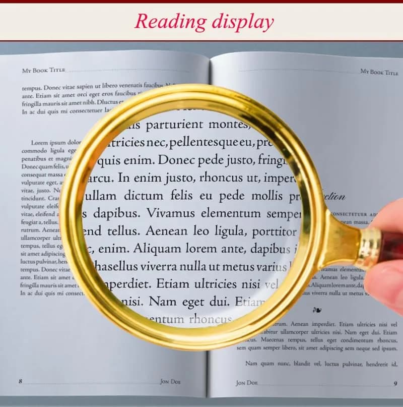 COCOMK Red 10x Magnifying Glass Handheld 2 Pcs | Special Education Magnifier for Reading thumbnail 5