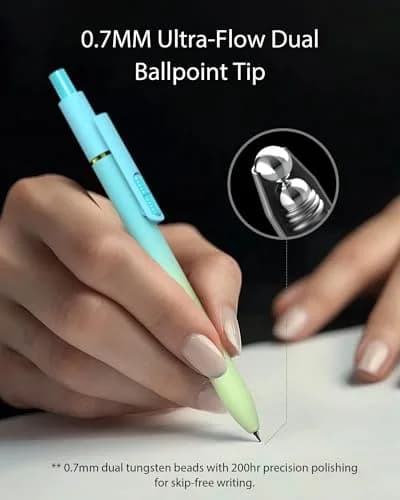 Hiacry 8 Pcs Gel Pens, Quick-Dry Black Ink-0.7mm Fine Point, Smooth Writing thumbnail 4