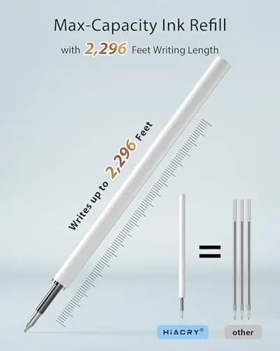 Hiacry 8 Pcs Gel Pens, Quick-Dry Black Ink-0.7mm Fine Point, Smooth Writing thumbnail 6