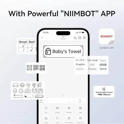 NIIMBOT 3 Rolls Waterproof Thermal Label Tape 50x30mm (1.97"x1.18") | Black on White Labels for B1/B21/B3S Printers thumbnail 7