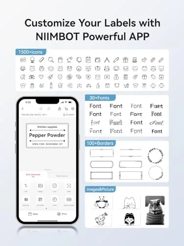 NIIMBOT 3 Rolls Clear Label Tape 40x30mm (1.57"x1.18") | Waterproof Thermal Labels for B1/B21/B3S Printers thumbnail 6