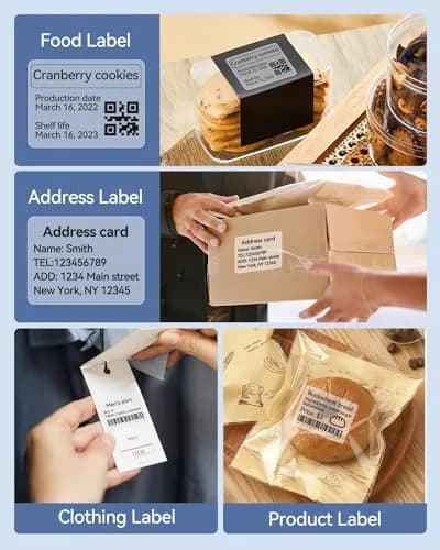 NIIMBOT 3 Rolls Clear Label Tape 40x30mm (1.57"x1.18") | Waterproof Thermal Labels for B1/B21/B3S Printers thumbnail 7