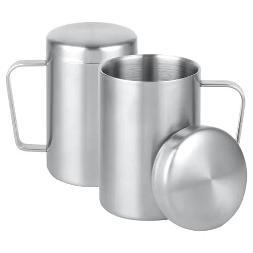 Jvsot 17 oz Stainless Steel Camping Mugs with Lids | Durable Travel Set for Outdoors & Home thumbnail 1