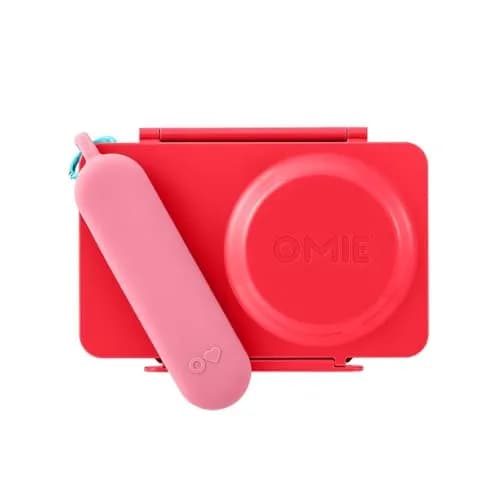 Omie Travel Fork & Spoon Set with Case, Pink | Durable Stainless Steel Utensils for On-the-Go Meals thumbnail 4