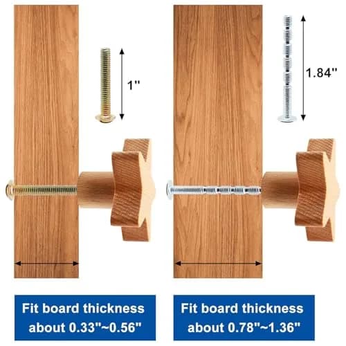 YuGtcen Star Shape Wooden Cabinet Knobs (12-Pack, Natural Wood) | Nursery Drawer Pulls for Furniture thumbnail 3