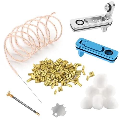 JINMUNIC Lighter Flint and Wick Replacement Set for Fluid Lighters | 43.31 Inch Wick, Metal Gasket, Screwdriver Tool thumbnail 1