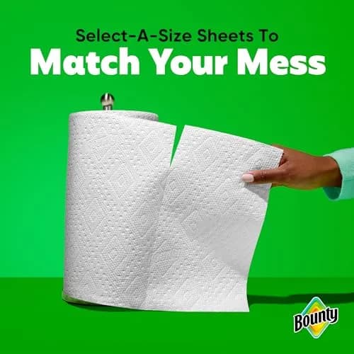 Bounty Select-A-Size Paper Towels, Prints, 2 Triple Rolls (246 Sheets) | Absorbent & Quicker Picker Upper thumbnail 5