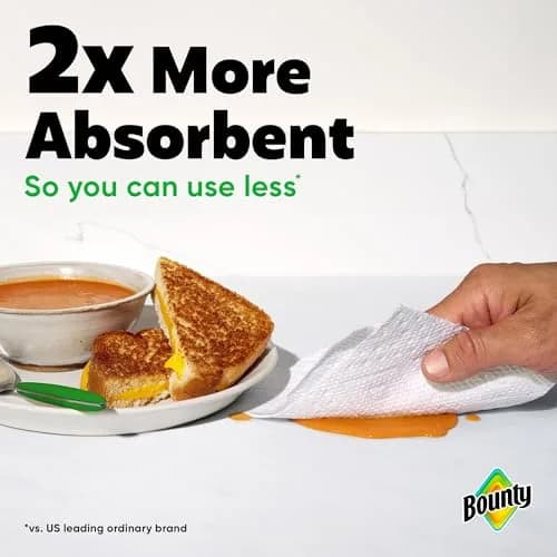 Bounty Select-A-Size Paper Towels, Prints, 2 Triple Rolls (246 Sheets) | Absorbent & Quicker Picker Upper thumbnail 6