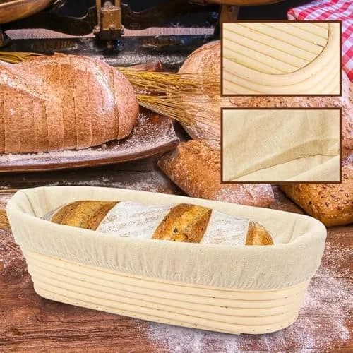 Stormshopping 2-Pack Oval Rattan Bread Proofing Basket 30cm (12 inch) | Handmade for Artisan Sourdough thumbnail 2