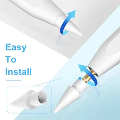 DIGIROOT 8 Pack Upgraded Apple Pencil Tips 0.72mm | Precise Control & Durable (70-120 chars) thumbnail 5