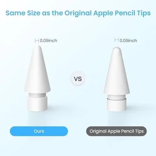 DIGIROOT 8 Pack Upgraded Apple Pencil Tips 0.72mm | Precise Control & Durable (70-120 chars) thumbnail 6