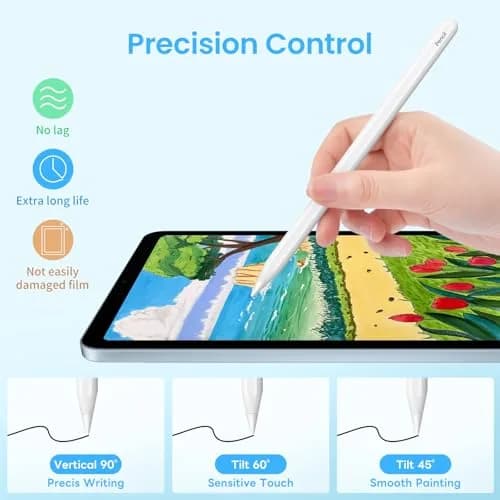 DIGIROOT 8 Pack Upgraded Apple Pencil Tips 0.72mm | Precise Control & Durable (70-120 chars) thumbnail 3