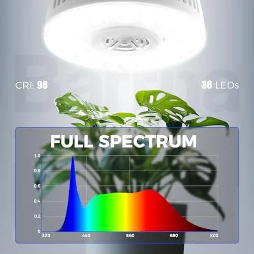 Barrina OG09 Puck Grow Light 18W Full Spectrum 5000K White 2-Pack | Linkable LED Plant Light with Timer thumbnail 7