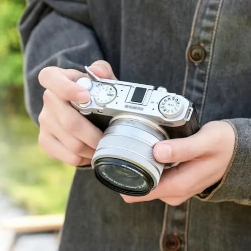 JJC Metal Thumb Grip for Fuji X-M5 XM5 Camera | Silver, Durable Aluminum Alloy, Easy Hot Shoe Fit thumbnail 7