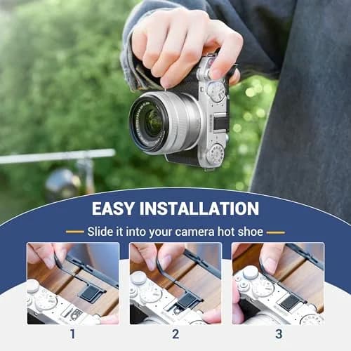 JJC Metal Thumb Grip for Fuji X-M5 XM5 Camera | Silver, Durable Aluminum Alloy, Easy Hot Shoe Fit thumbnail 3