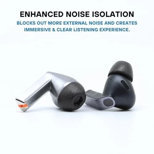 Comply TrueGrip Premium Memory Foam Replacement Ear Tips, Black (Medium, 6 Pairs) | Enhanced Noise Isolation for Samsung Galaxy Buds thumbnail 5