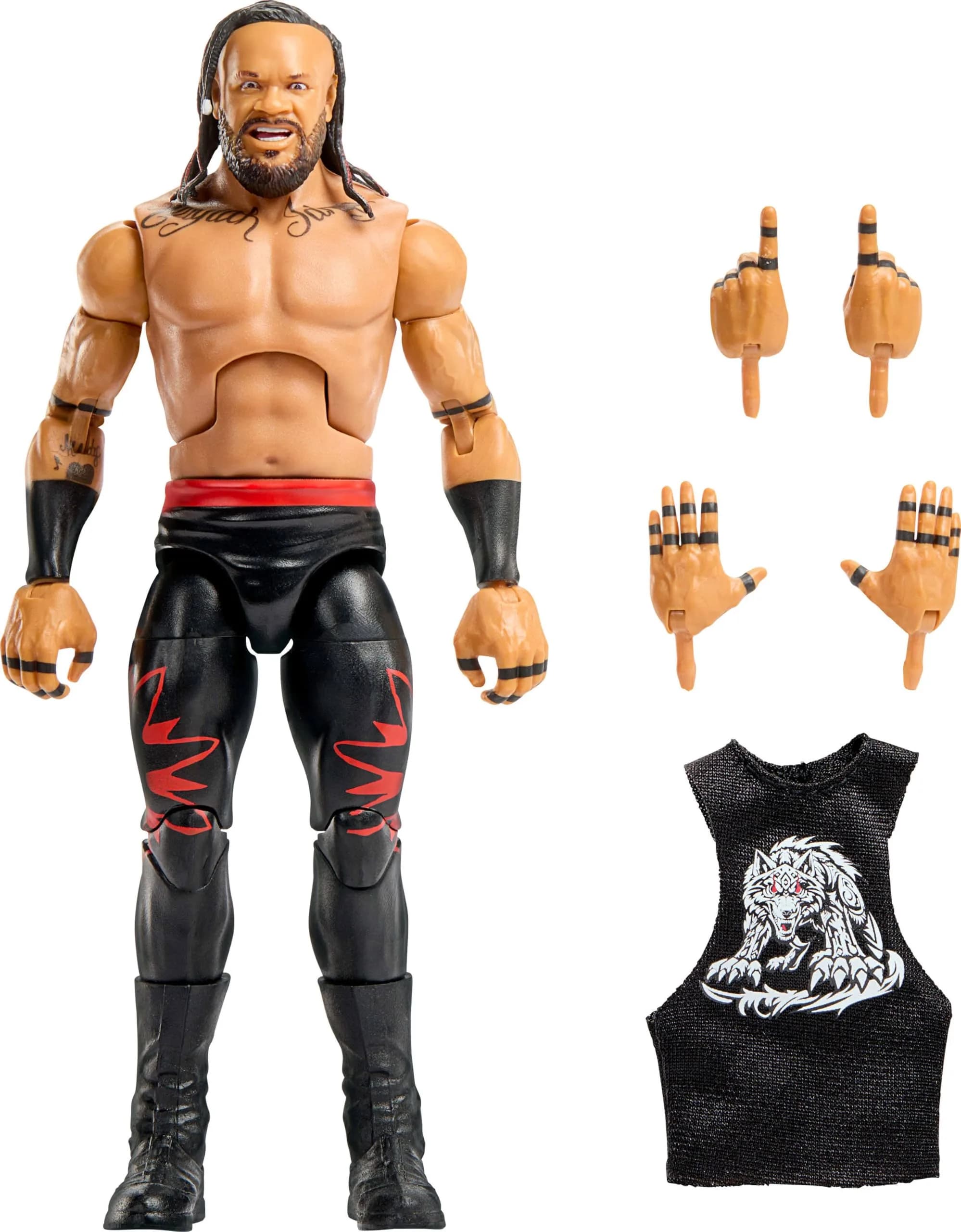 WWF WWE Elite Action Figure Series 118 Jacob Fatu 6-inch | Authentic Collectible with 25 Articulation Points