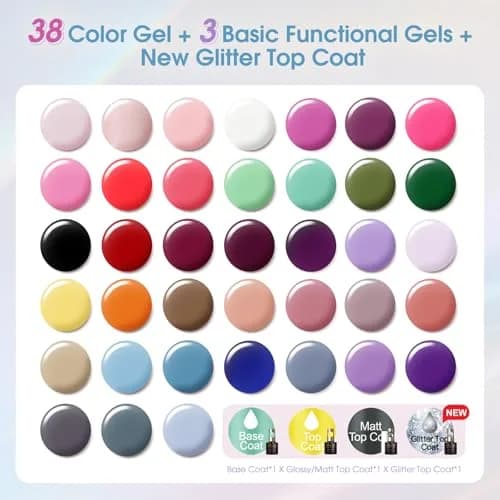 ROSALIND Gel Nail Polish Set 42 pcs | 38 Colors All Seasons, Long-Lasting, Safe for Nails thumbnail 2