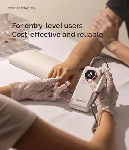 MelodySusie SC330G Rechargeable Nail Drill 30000RPM | Built-in Stand, Rose Gold, 12h Battery thumbnail 6