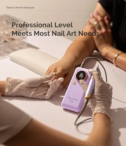 MelodySusie SM330G 35000RPM Rechargeable Nail Drill with Adjustable Stand | Professional E-File for Manicure Shaping & Gel Removal thumbnail 6