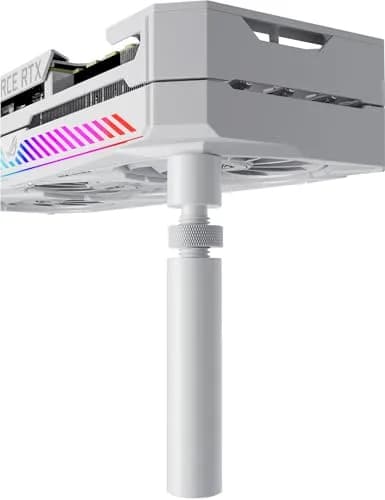 upHere GPU Support Bracket, White, 70-120mm | Aluminum Video Card Sag Holder for NVIDIA AMD thumbnail 1