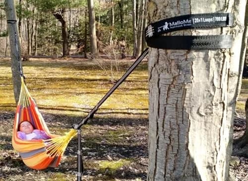 MalloMe Heavy Duty Hammock Tree Straps Kit - 20ft (610cm) Adjustable Tree Strap for Hammocks, Swings & Outdoor Use | 1000lb Capacity thumbnail 4