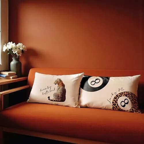 FITIE Leopard Cheetah Throw Pillow Covers 12x20 | Trendy Animal Print Decor for Girls Room & Dorm thumbnail 4