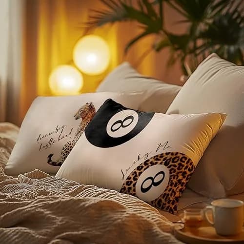 FITIE Leopard Cheetah Throw Pillow Covers 12x20 | Trendy Animal Print Decor for Girls Room & Dorm thumbnail 5