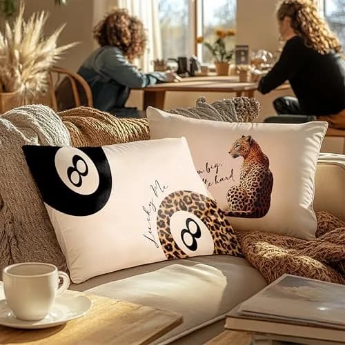 FITIE Leopard Cheetah Throw Pillow Covers 12x20 | Trendy Animal Print Decor for Girls Room & Dorm thumbnail 2