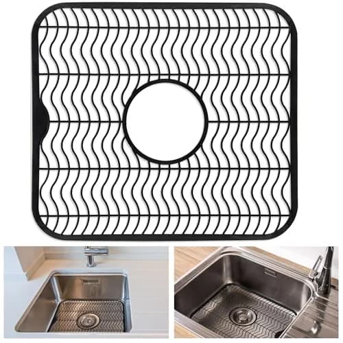 DecorRack Sink Protectors for Kitchen, Plastic 12" x 11" | Protect Sink from Damage & Scratches thumbnail 1