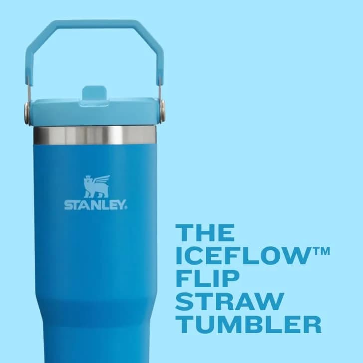 STANLEY IceFlow 2.0 Flip Straw Tumbler 40 oz (1183 ml) Frost | Insulated Stainless Steel for 20 Hrs Cold thumbnail 2