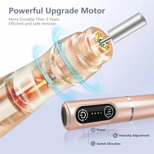 TUOBEO Cordless Nail Drill Electric Nail File Kit, Rechargeable Efile Set with 11 Bits & 56 Sanding Bands | 20,000 RPM Professional Portable thumbnail 5