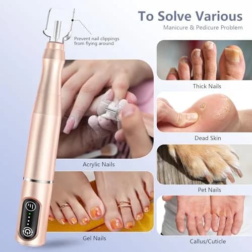 TUOBEO Cordless Nail Drill Electric Nail File Kit, Rechargeable Efile Set with 11 Bits & 56 Sanding Bands | 20,000 RPM Professional Portable thumbnail 3