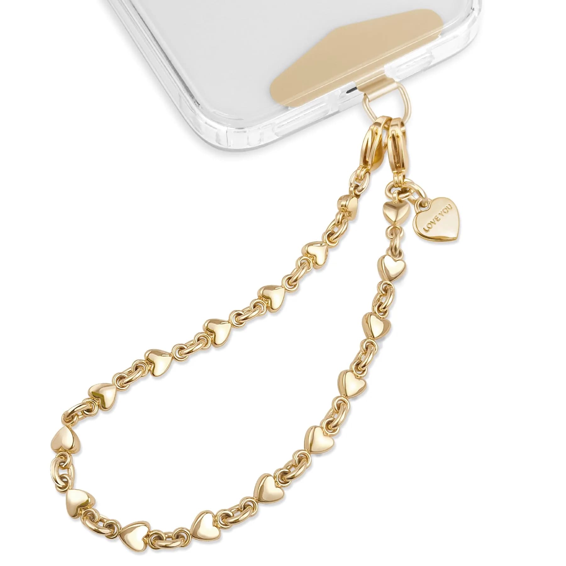 MOUTAKEY Phone Charm Strap Heart Phone Chain Wristlet 0.7oz | Stylish, Anti Theft, Fits All Phones - main product image