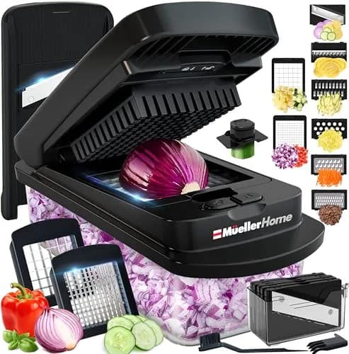 JANSKA Pro-Series 10-in-1 Vegetable Chopper & Mandoline Slicer with Container, 1.25 kg (2.75 lb) | 8 Stainless Steel Blades thumbnail 1