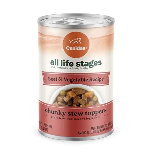 CANIDAE All Life Stages Beef & Vegetable Chunky Stew 12.7 oz Pack of 6 | Hearty Real Meat & Veg for Dogs thumbnail 1